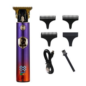 Высококачественный ЖК -водонепроницаемый волосы Clipper Professional Electric Electric Beaver для мужчин бритва мужчина из косички бороды триммер парикмахерская машина для бритья парикмахерская для парикмахерской для парикмахерской USB Rechargable