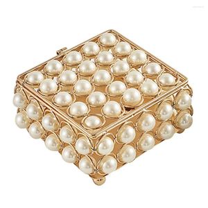 Jewelry Pouches Luxury Wedding Box Lipstick Gift Engagement Trinket Ring Display Storage Case Crystal Pearl Earring Organizer Portable