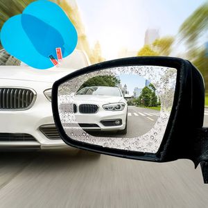 2 PCs Car filme transparente à prova de chuva, espelho retrovisor, anti nevoeiro de neblina de neblina Acessórios para adesivos automáticos 95x95/110x150mm