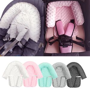 Pillows Baby Car Safety Soft Sleeping Head Support Pillow with Matching Seat Belt Strap Covers Carseat Neck Protection Headrest 230331