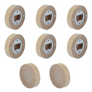 Openers 10Pc Blank DIY Wood Fridge Magnets Bottle Opener P o Wall Message Magnet Sticker Home Refrigerators Decor Wedding Favors Gifts 230331