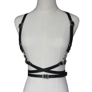 Kemerler Kadın Seksi Harajuku O-Ring jartiyerleri sahte deri gövde esaret kafes heykel kablo demeti bel kemeri kayışları süspansiyonlar blackbeltbelts