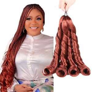 Kanekalon Pony Style Synthetic Crochet Hair Attachment 24 Zoll Silky French Spanish Curl Braiding Hair Extension