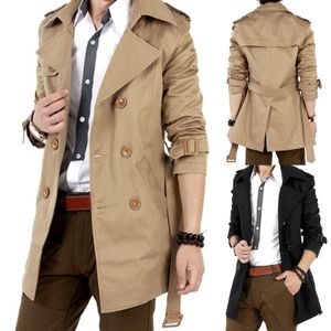 Trench da uomo Cappotto doppiopetto da uomo con colletto rovesciato Cardigan sottile Giacca autunnale da indossare ogni giorno 230331