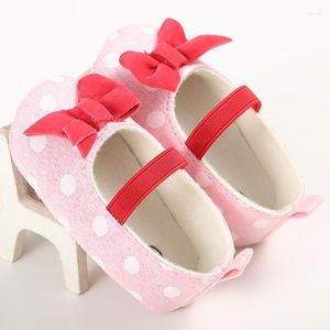 First Walkers 0-1 Year Old Female Baby Foreign Trade Dot Butterfly Princess Shoes Toddler