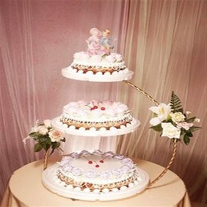 3 Tier Iron Wedding Cake Stand 30 60cm Kitchen Accessories Cake Cupcake Dessert Snack Fruit Display Holder for Party Shop Bar Club2644