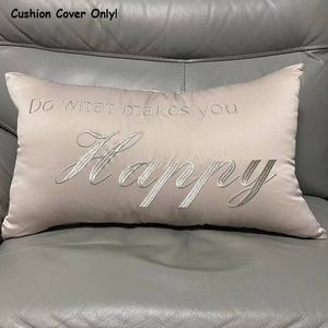 1pc Pillows Case Cushion Cover, 100% Polyester Faux silk fabric, With Embroidery,For Livingroom,Bedroom Decorative Pillow Cover No Insert included 2080K010011