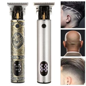 LCD WaterProof Hair Clipper Rasoio elettrico professionale per uomo Rasoio Uomo Rasaerba Barba Trimmer Barbiere Rasatura Strumento Barbiere Ricaricabile USB