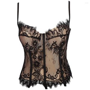 Tanques femininos estilo lacado sexy camisole menina corset binding peixbone sling cintura malha sutiã com bloco