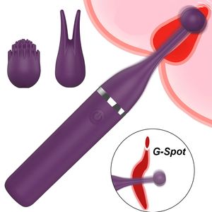 One G Spot Vibrator Clitoris Vagina Massager의 강력한 3 개 구강 핥기 젖꼭지 자극기의 현실적