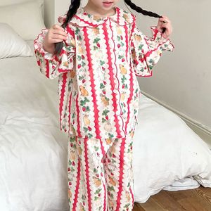 Pyjamas Children's Clothing Girls 'Casual Clothing Easter Rabbit Print Lovely Pyjama Set Baby Spring Cotton Casual Children's Clothing 230331