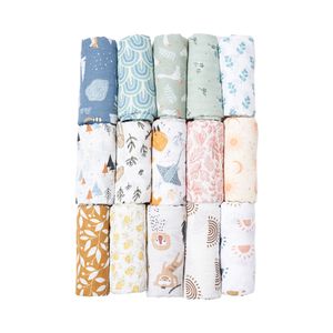 Battaniyeler Kabunlu Mutlu Flüt Güneş Işığı Tasarımı Bebek Kunkarı Muslin Battaniyesi Doğumlu Kızlar ve Erkekler için% 100 Pamuklu 230331