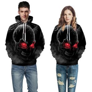 Erkek Hoodies Sweatshirts 2023 İlkbahar ve Sonbahar Baskılı Kafatası Desen Hoodie High Street Wear Hip Hop Gevşek Büyük Boyutlu Üst Boyutlu XXXL SWEA