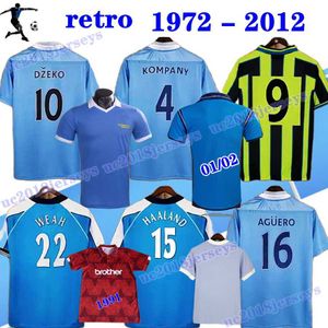 2001 TOURE YAYA BALOTELLI Retro futbol formaları 11 12 şehir Klasik Final 2011 2012 Adam KUN AGUERO DICKOV TEVEZ HAALAND 98 99 01 eski futbol forması KOMPANY