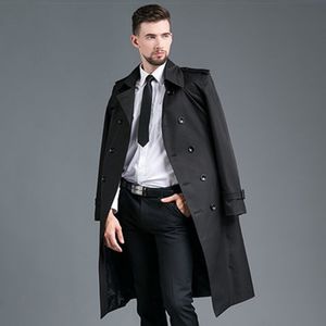 Casacos de trincheira masculina O outono do Windbreaker e Winter Slim Fit Fit Double Basted Business Leisure Casat Long Guy's Cape 230331