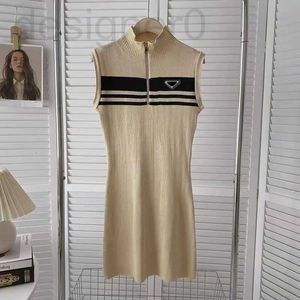 Plus size Dresses popular Women Knit Sling Summer Fashion Letter Jacquard Ladies Slim Classic Pattern Woman Lady Clothing TH6B