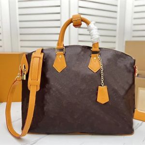 Designer Bolsas de luxo de luxo Lockit Leather Double Tote Tote Saco com tiras ajustáveis ​​Cross Body For Men Mulheres PM zíper de grande capacidade Cadeia Bolsas de ombro de trava