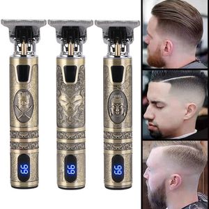 LCD Exibir cabelos masculinos Clipper barba TRIMER