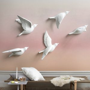 Duvar Çıkartmaları Beyaz Kuş Dekorasyon Duvar Çıkartma Kağıdı 3D Kuş Dekorasyon Bahçesi Oturma Odası Çocuk Odası Dekorasyonu İskandinav Dijital Mini 230331