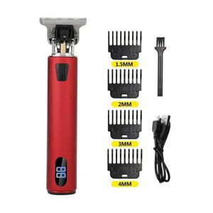 Novo LCD Display Shaver elétrico Cabelo masculino Clipper barba Trimer