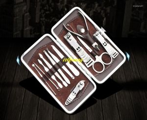 Nail Art Kits 12 In 1 Stainless Steel Manicure Set Care Tools Finger Toe Cutter Clipper File Scissor Tweezers