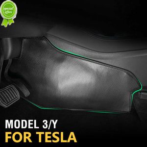 New Car Central Control Side Defense Kick Pad Protective Foot Pad Interior Accessories Decoration Trim For Tesla Model 3 Model Y