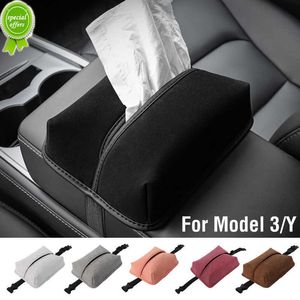 Nowe pudełko tkanki podłokietrowego samochodowego dla Tesli Model Y/3 Sun Sun Visor Boxe Uchwyt Auto Wewnętrzne Dekoracja przechowywania w akcesoriach samochodowych