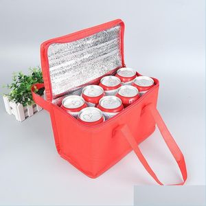 Andra köksmatsalar Nonwoven Can Cooler Bag Portable Ice Pack Food Packing Container Torra insat påsar Termisk lunchleverans Dhowm