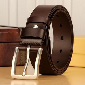 Belts Stainless Steel Buckle Anti Allergy Men Top Layer Genuine Leather Belt Casual Man Business Vintage Original CowhideBelts