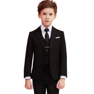 Suits Boys Black 007 Wedding Suit Kids Formal Blazer Clothing Set Gentleman Children Day Graduation Chorus Performance Dress Costume 230331