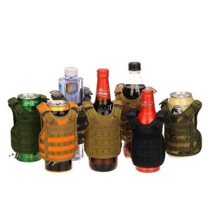 Сводная посуда ручка New7 Color Mini Tactical Vest Outdoor Molle Vests Wine Bottle Er Охладитель Охладитель регулируемый RRA9192 Drop Delivery H DHYAP