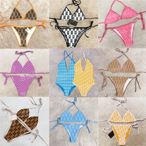 Kvinnors badkläder Bikinis Set Sexiga tjejer Baddräkt Fashion Summer Beach Swimsuit Letter Mönster Kvinnor Simmar underkläder