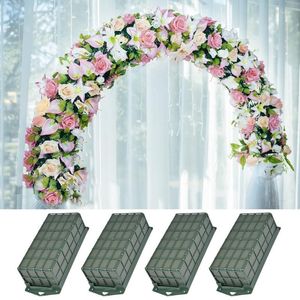 Dekorativa blommor Floral Foam Cage Flower Holder With Artificial Florist For Table Centerpiece Arrangement Wedding Decoration