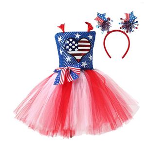 Girl Dresses Toddler Short Sleeve Dress Shirt Kids Girls Fourth Of July Independent Day Costume For Big 18