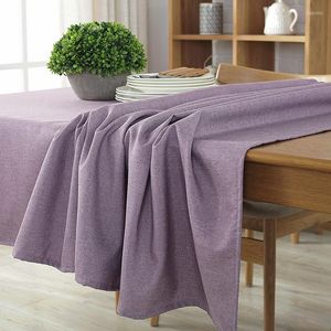 Table Cloth Linen Solid Color Rectangle Tablecloth Wrinkle Free Anti-fading Indoor & Outdoor Fabric Dining Cover