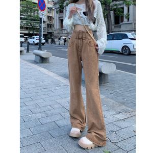 Jeans femminile y2k cargo per donne pantaloni ad alta vita coreana vestito vintage abbigliamento da streetwear 230330 230330