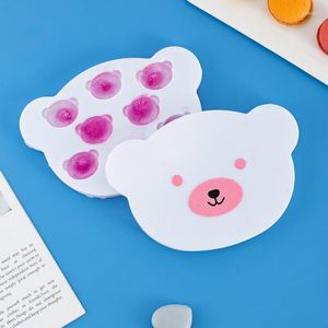 Backformen 8 Grid Big Ice Tray Mold Box Large Food Grade Silikon Cube Square Diy Cartoon Bear Model