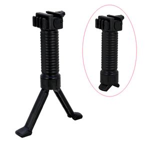 Impugnatura anteriore tattica verticale con bipiede retrattile Fucile da caccia Foregrip Bipod Ergonomic fit 20mm Picatinny Rail