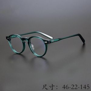 Sunglasses Frames Fashion Vintage Acetate Eyeglass Frame 9553 Hand Made In Japan Women Men Classical Round Style High Completed QualityFashi