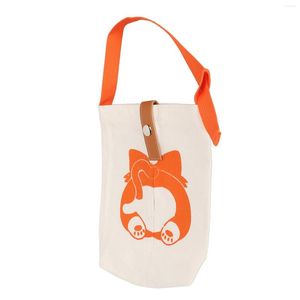 Storage Bags Hanging Tissue Bag Multipurpose Cartoon Thickened Canvas Portable Foldable Holder For Car Wall N