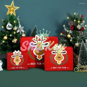 Gift Wrap Durable Red Deer Packing Bags Glittering Baby Shower Christmas Children's Day Toys Candies Cakes Storage Packagings