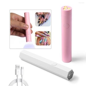 Nagelorter CNHIDS Portable Mini Dryer Lamp UV LED -ljus för härdning av alla gel USB -laddningsbara konstverktyg Hemresanvändning