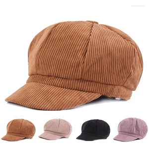 Berets Retro Sboy Caps Men Hats Octagonal Spring Autumn Autumn Women Womenters Fashion Hip Hop Gorras Casual Sun Hat