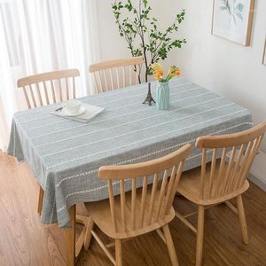 Bordduk Dekorativ bomullslinnor Tabelduk Rektangulär matskydd för Kitchen Grey Coffee Home Decor