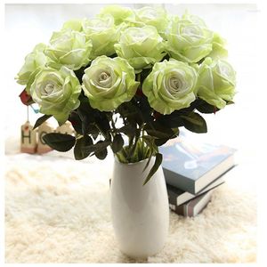 Flores decorativas decoração de casa seda artificial toque real rosa de natal decoração de casamento noel vases flores mariage presente flores