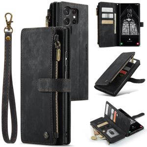 CaseMe Retro Leather Zipper Purse Wallet Cases For Samsung Galaxy S23 Ultra S22 S21 S20 Note 20 A54 A34 A14 A33 Stand Flip Cards Bag Pocket Holder Phone Covers