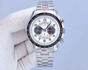 Limitowana edycja telemetru męski zegarek sportowy chronograf kwarcowy Hardlax szkło brązowy skórzany pasek zegarki CHRONOSKOP 43MM męskie zegarki na rękę