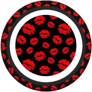 Steering Wheel Covers Cover For Women Men Cute Non Slip Universal Fit 15 Inch Neoprene Car Wrap Lip Print