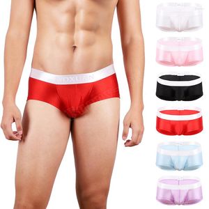 Underpants Men's Boxer Sexy Smooth Brushed Breathable Large Space Single Layer Front Crotch Nylon Spandex Soft And Comfortable Underwear