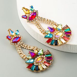 Orecchini pendenti Orecchini pendenti in cristallo freddo Catena da appendere Nappe vintage Accessori per gioielli Bijoux con strass per le donne all'ingrosso